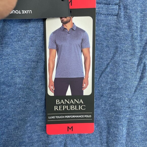 NEW Banana Republic Men's M Blue Polo Shirt 100% Cotton - Picture 8 of 9